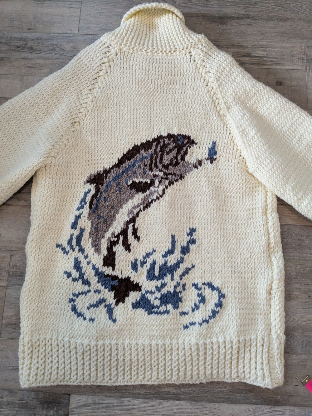 Vintage Cowichan Fish Sweater